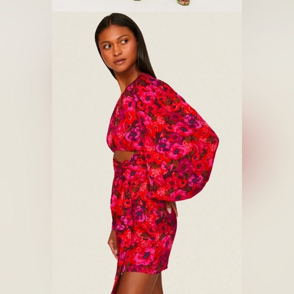 For love & lemons Lauren long sleeve mini dress NWT XXS - Picture 2 of 4